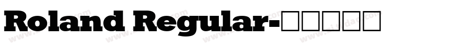 Roland Regular字体转换